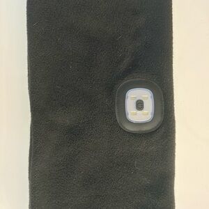 Sleek Black head band with light